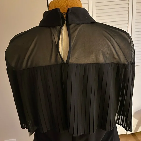 MSK size medium dress with sheer pleated overlay NWT - Picture 4 of 7